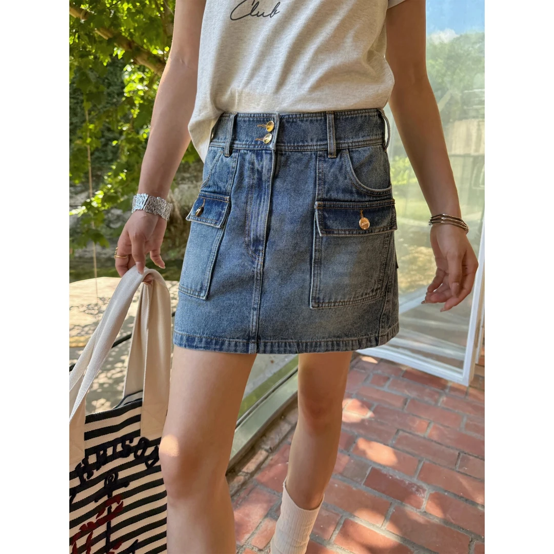 M1DNOTE设计师品牌高腰牛仔裙裤DSC买手店CY5M31030