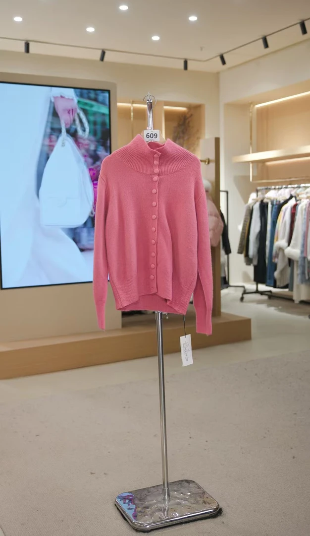 QY9771玫红 秋冬常规款百搭气质秋季毛针织女装