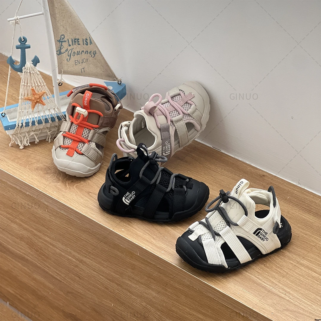 {22-30码}儿童包头凉鞋软底2025夏季男童运动凉鞋女童户外沙滩鞋