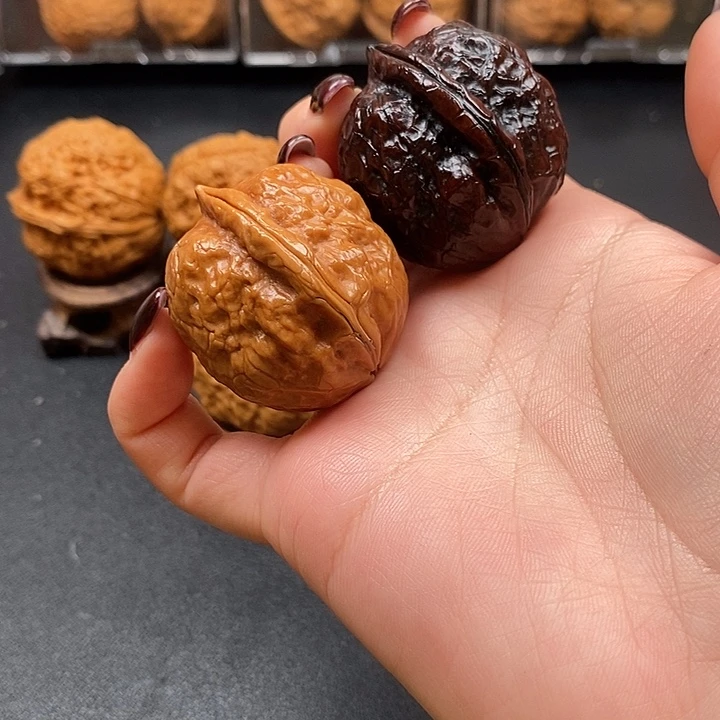 文玩核桃吊坠阴阳对霸王筋