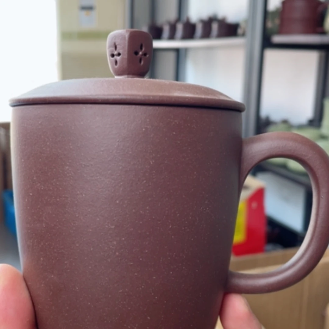【闪购商品】茶杯紫砂宜兴原矿紫砂盖杯
