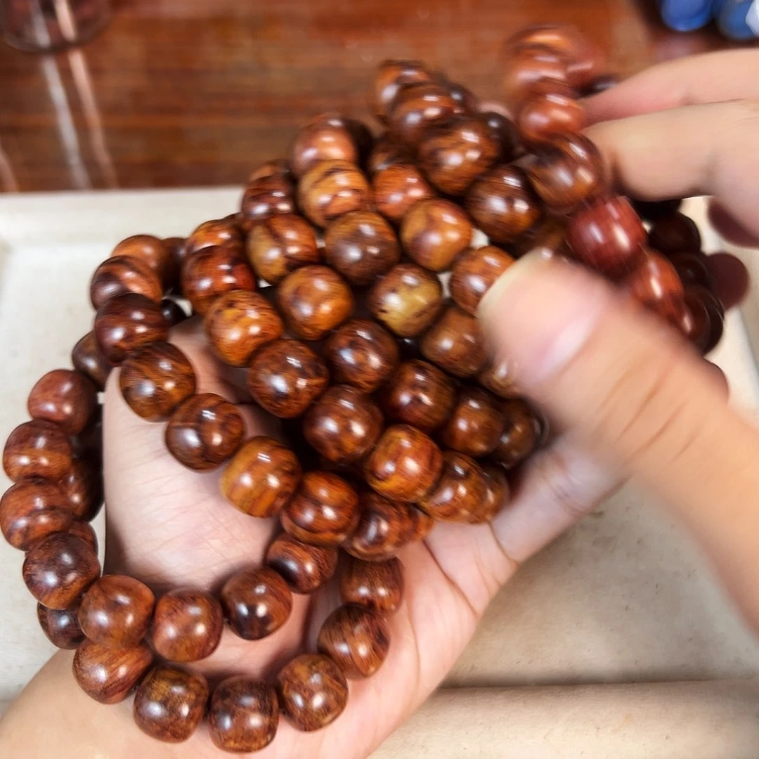 黄花梨/降香黄檀手串/手链13、14mm桶珠多样性发其一