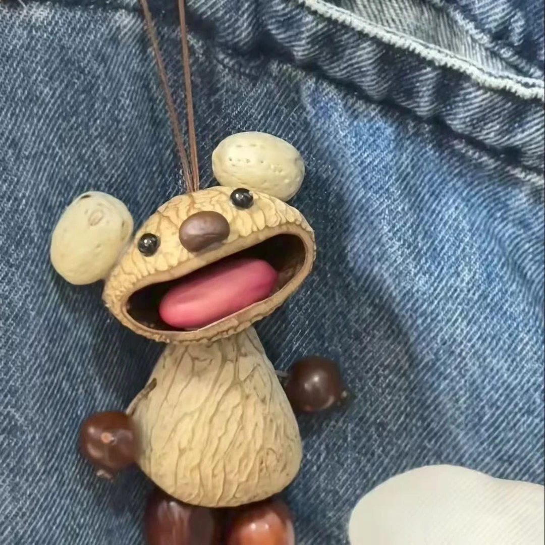 【嘎嘎】天然果壳摇铃手工Diy材料包成品风铃挂件植物种子壳挂铃