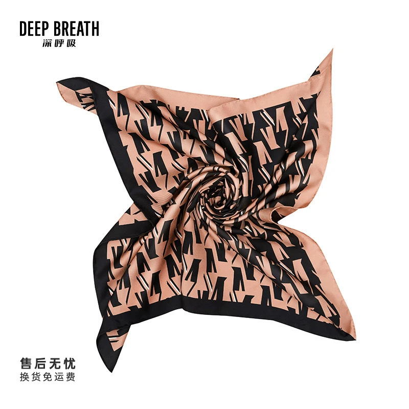 DEEP BREATH深呼吸配饰新款千鸟格方巾桑蚕丝丝巾女配饰A800093