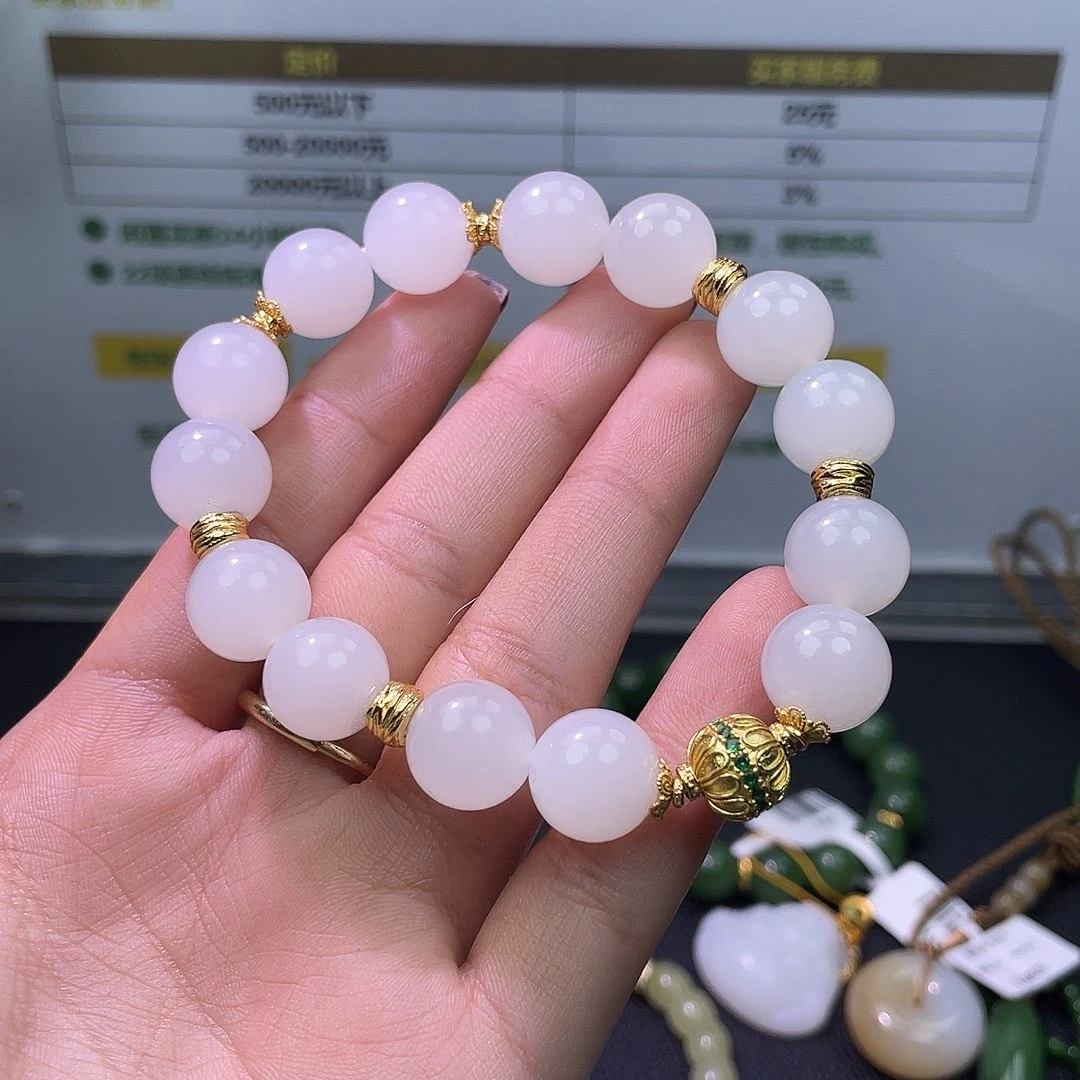 和田玉未镶嵌颈饰于阗羊脂玉12