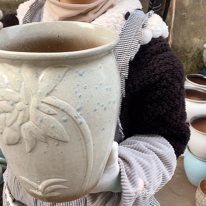 紫砂花盆正品口20高25