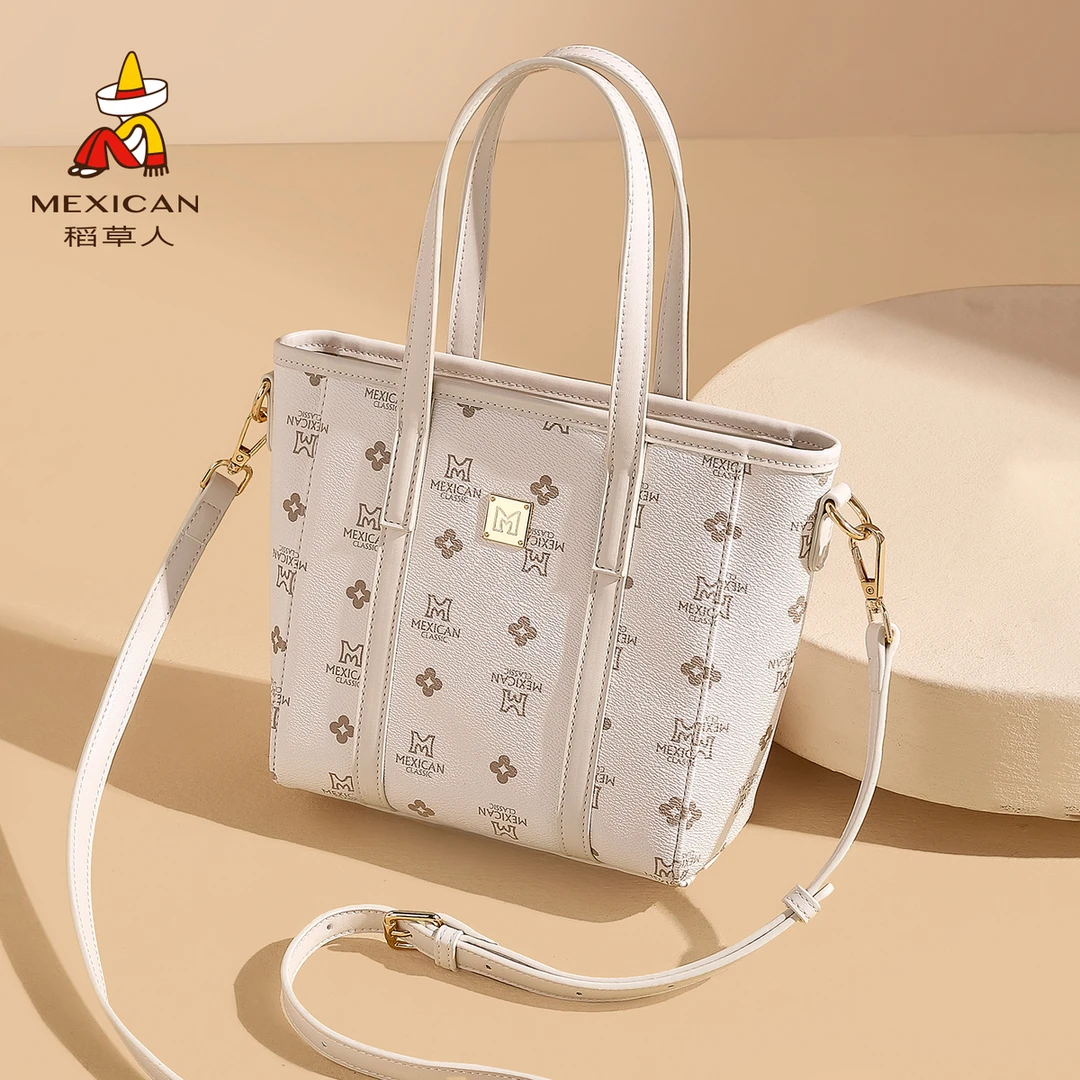 稻草人女士包包2025新款斜挎包高级感小众大容量通勤菜篮子手提包