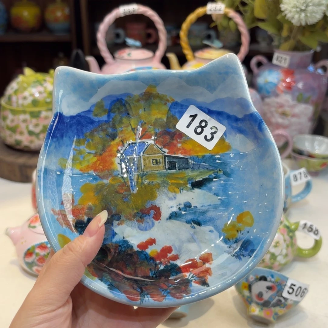景德镇手绘高温釉下彩陶瓷茶具