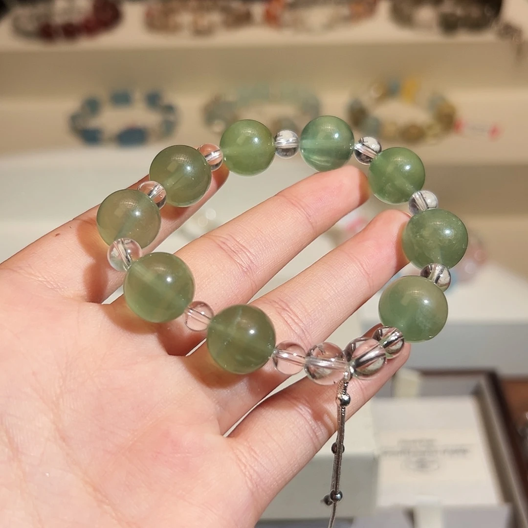 合金手链烟晶绿萤石