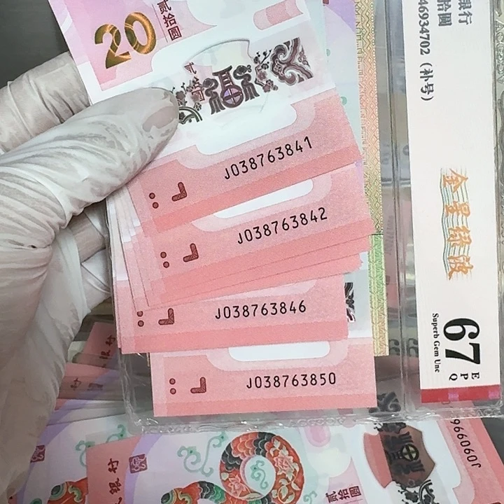 蛇钞纪念钞标十一组3841