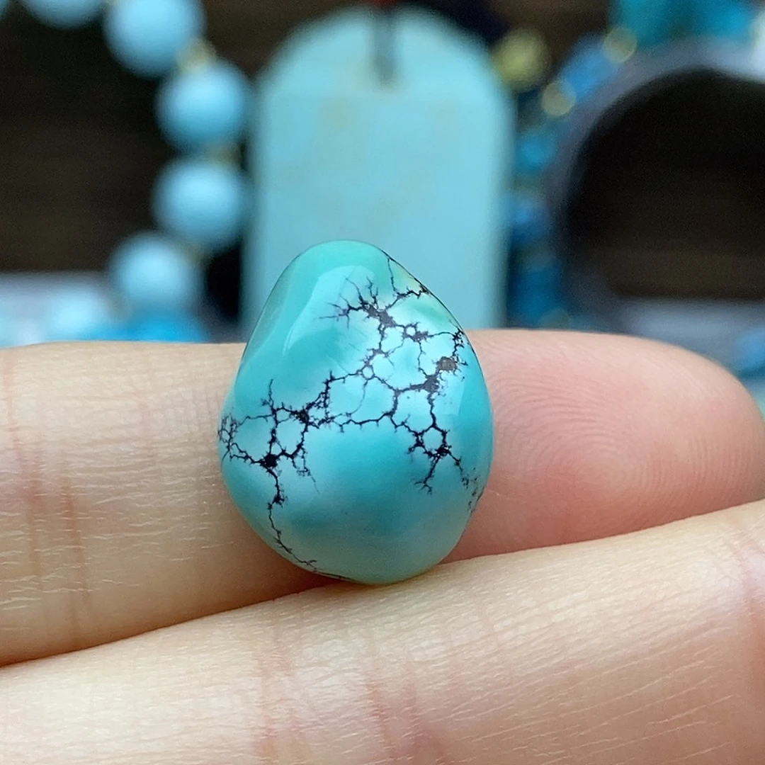 绿松石未镶嵌白皮料绿随行