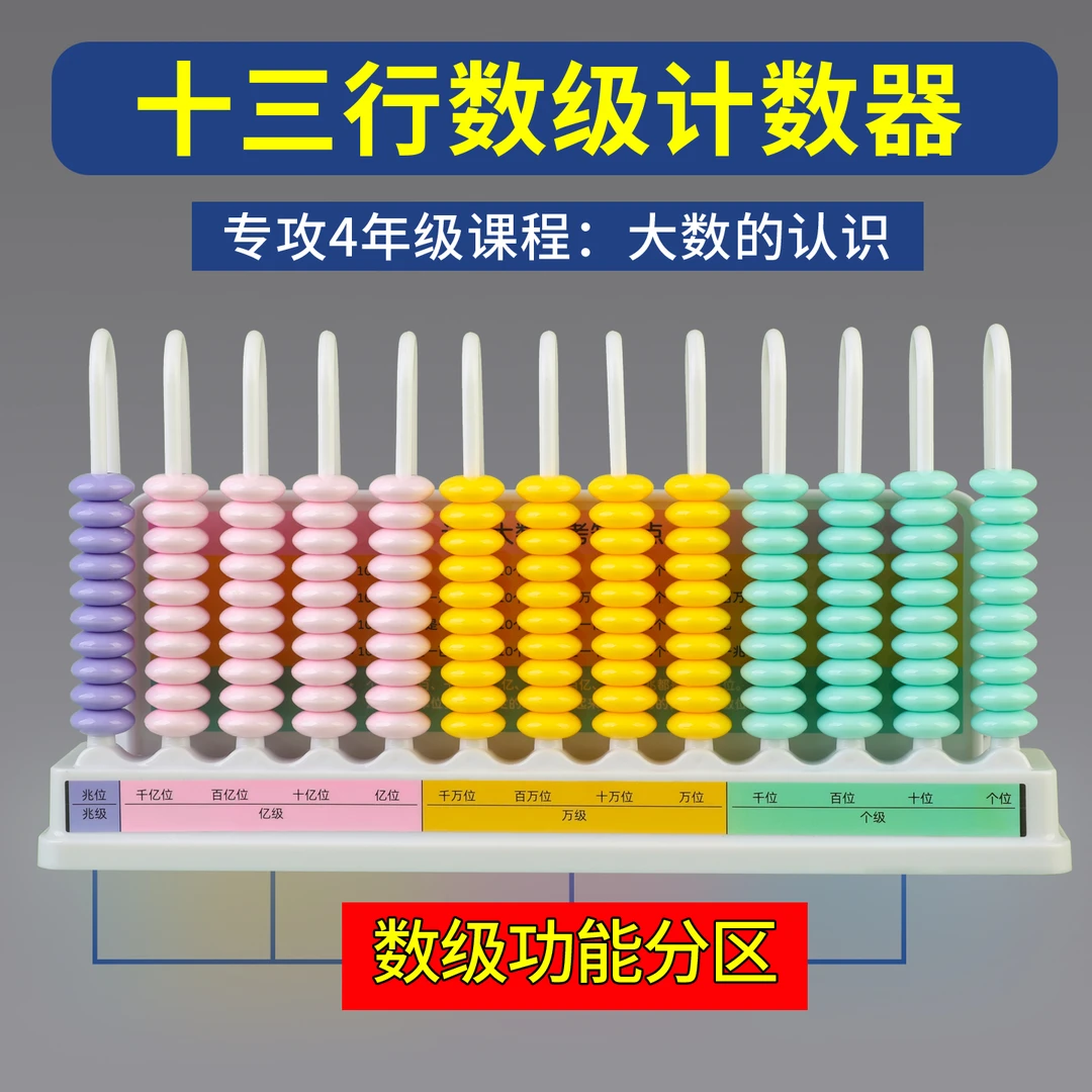 四年级数学学具套装13行计数器认识大数教具磁性几何图形计算器