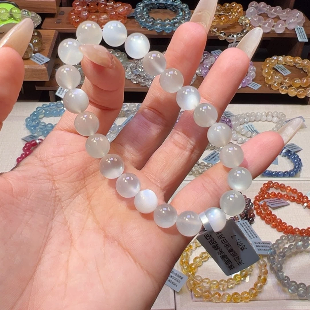 手链未镶嵌长石收藏级白月光8.8