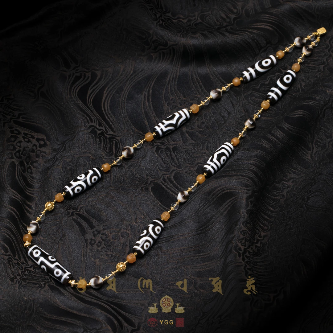 员格格QGTT01/珠珠阵玛瑙项链/缅黄STL(多样性发)