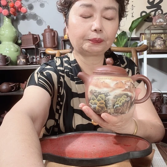 差***生茶壶底槽青原矿紫砂壶