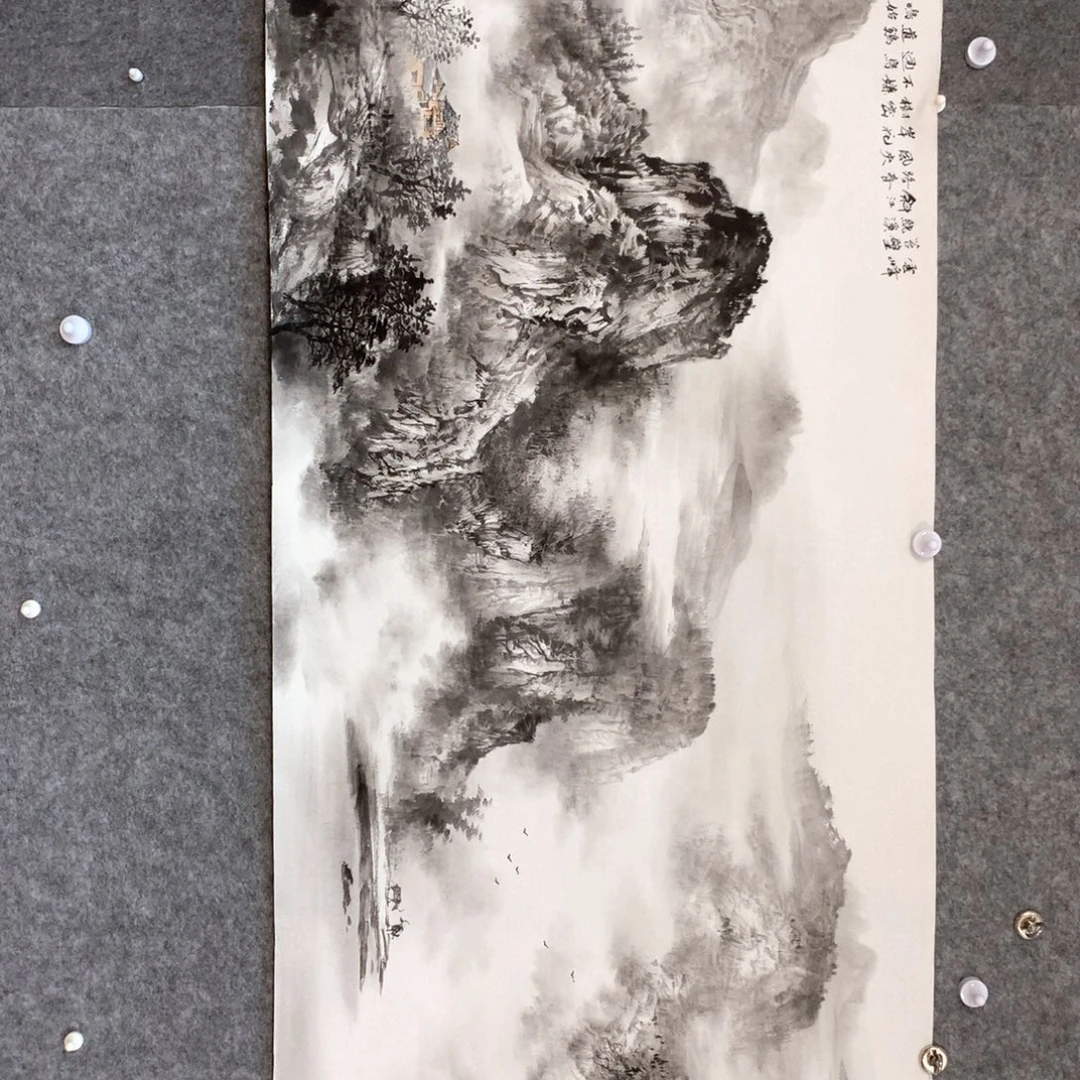 用***5国画山水作品写意