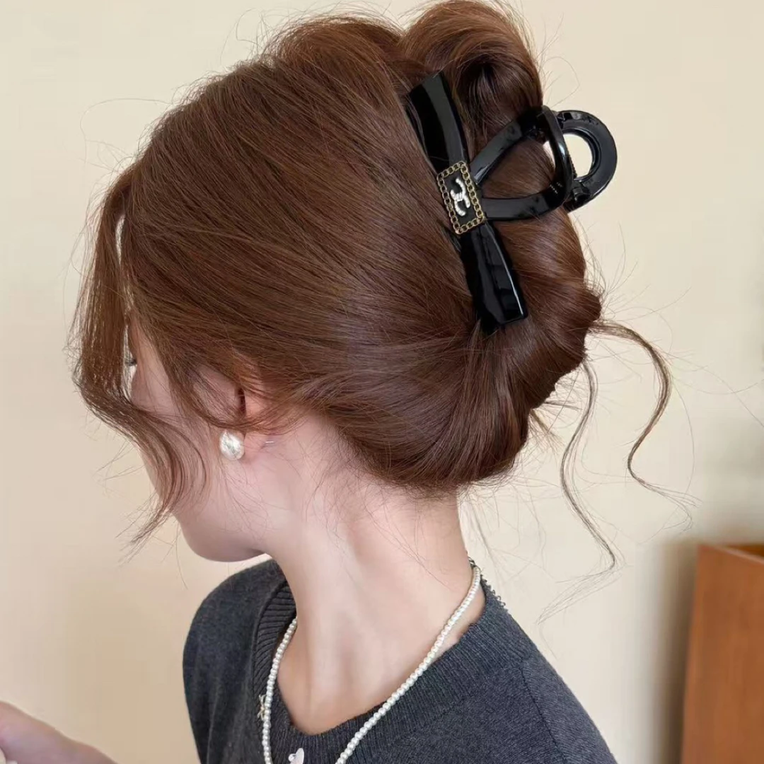 抓夹高级感商务OL日韩女发夹小众发卡简约复古饰品双弹簧气质感