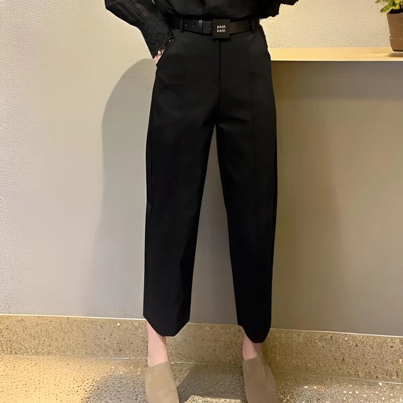 【春款直筒裤】（裤长85左右）显瘦时尚休闲百搭设计感小众直筒宽松