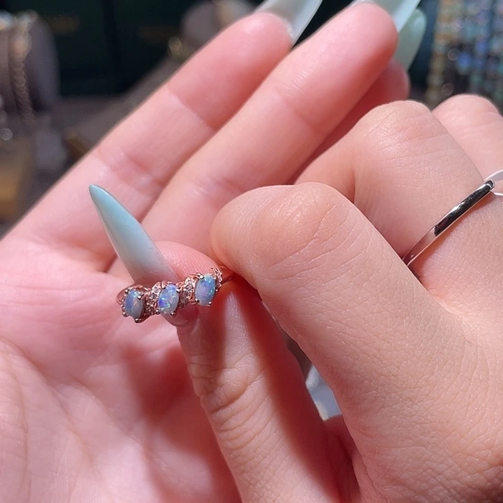 欧泊银S925镶嵌戒指）小*つ