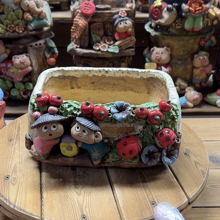 嘻哈多肉花盆百搭