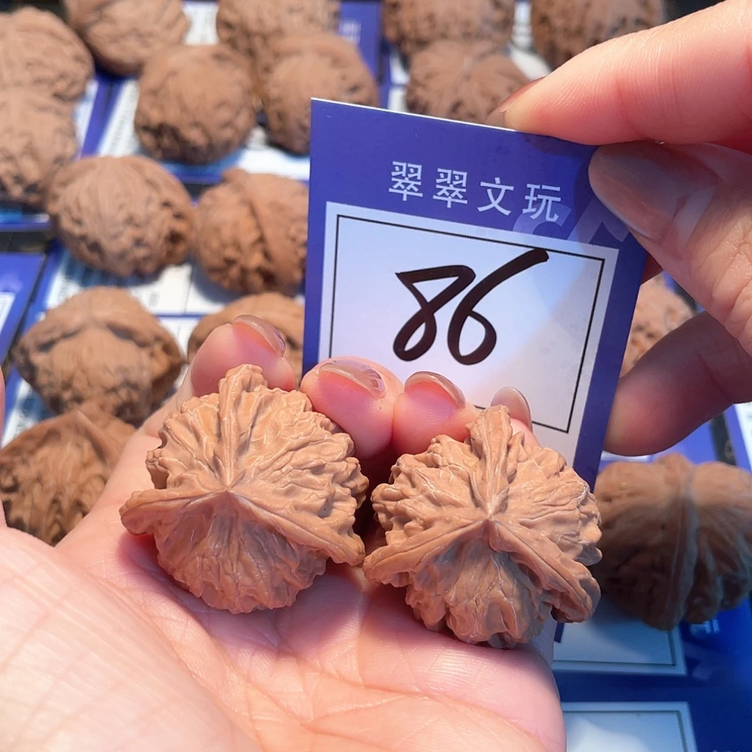 桃核把件86号全品三棱3.5