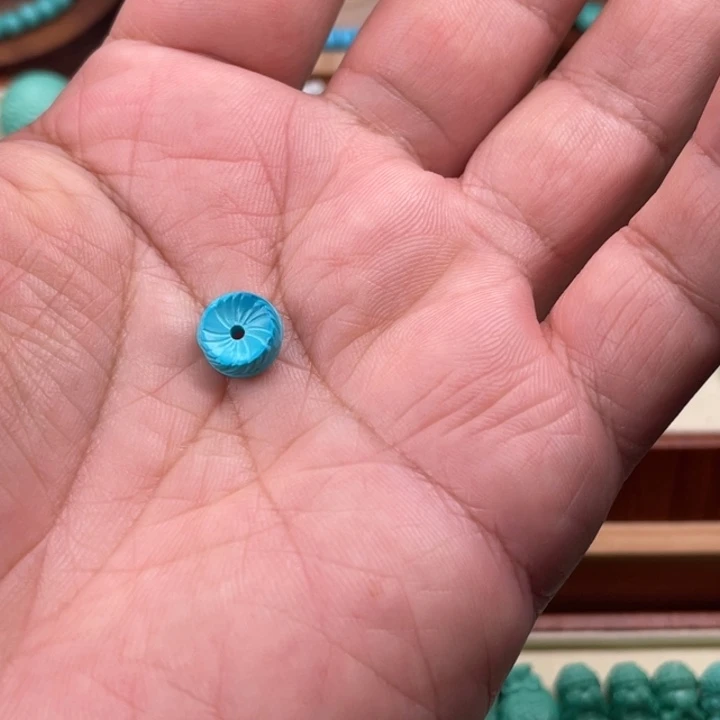 直径10蓝色羽毛扣