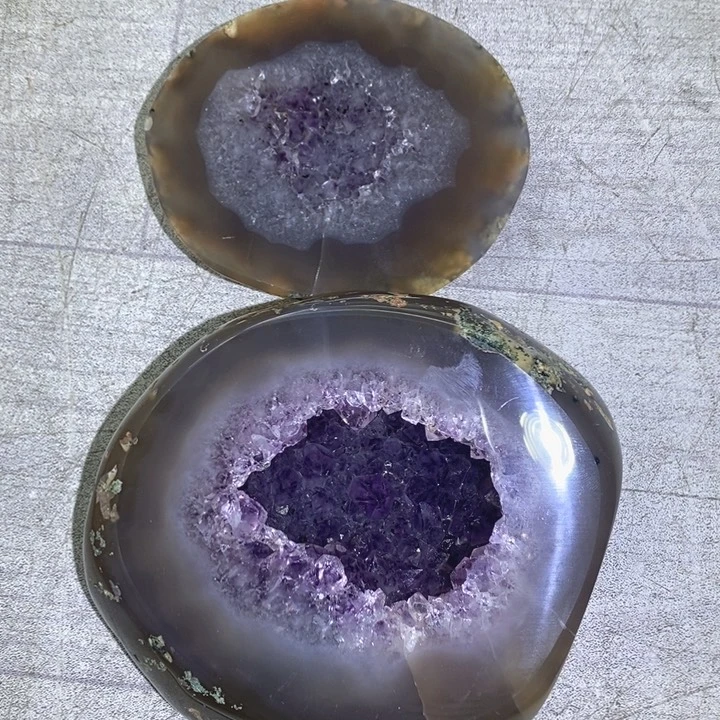 未镶嵌珠宝半成品紫晶紫晶盆