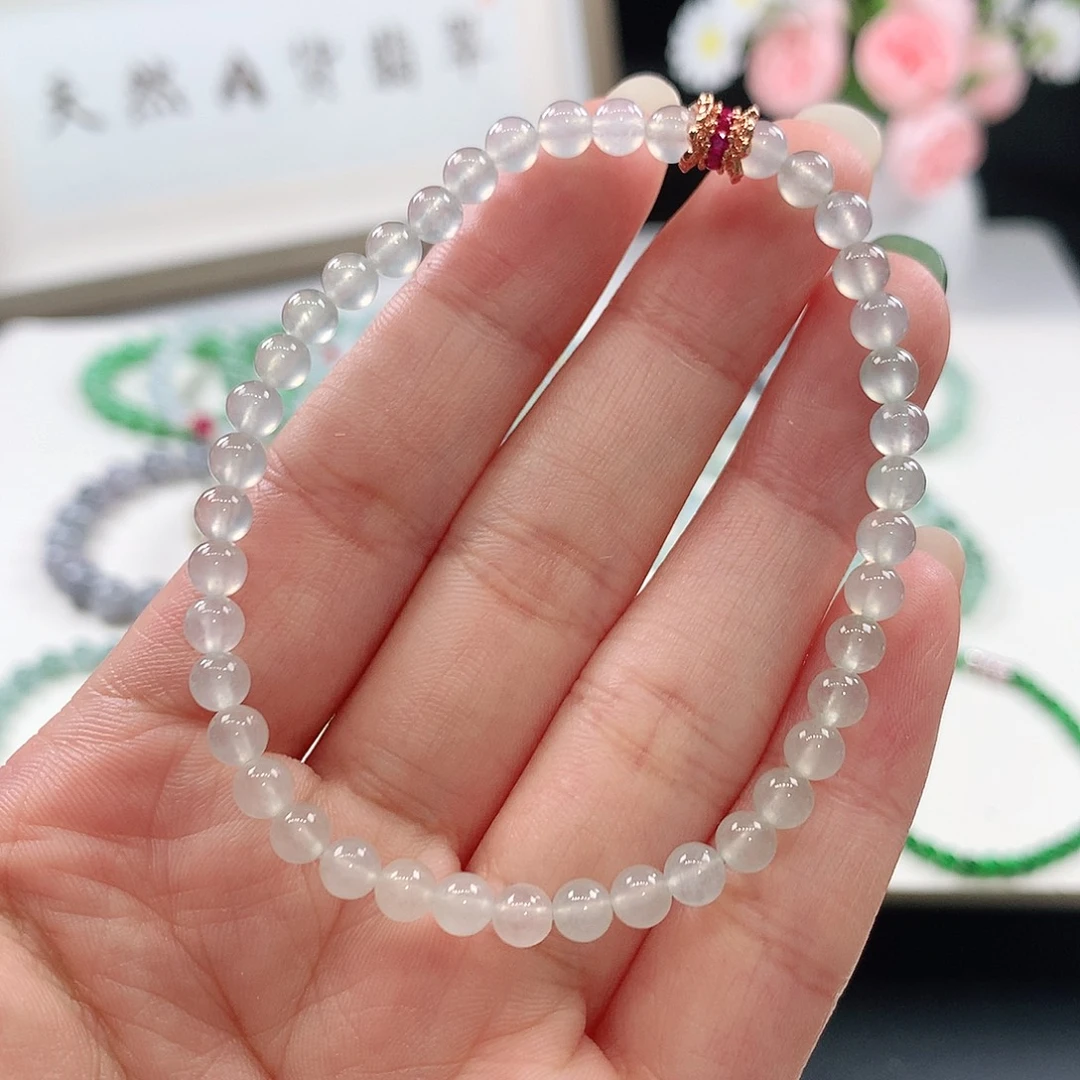 翡翠未镶嵌手链手链4.5mm