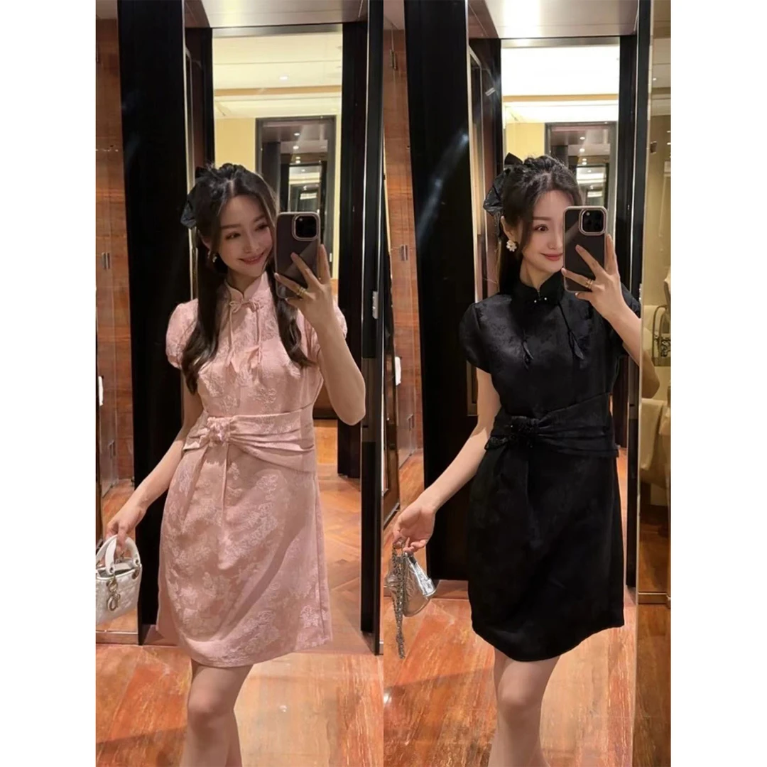 W·HAHA【廊桥幽梦】新中式改良旗袍连衣裙60267