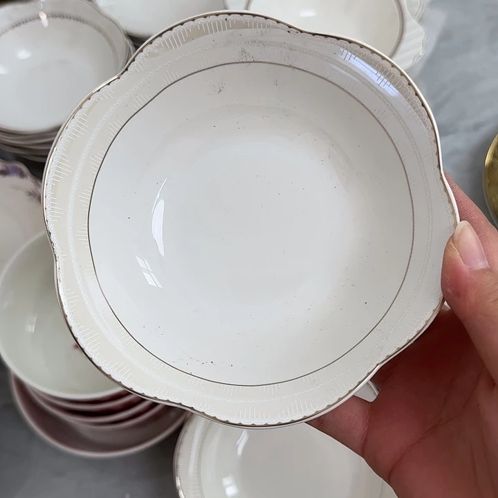 瓷5.8英寸法式沙拉碗6个微瑕