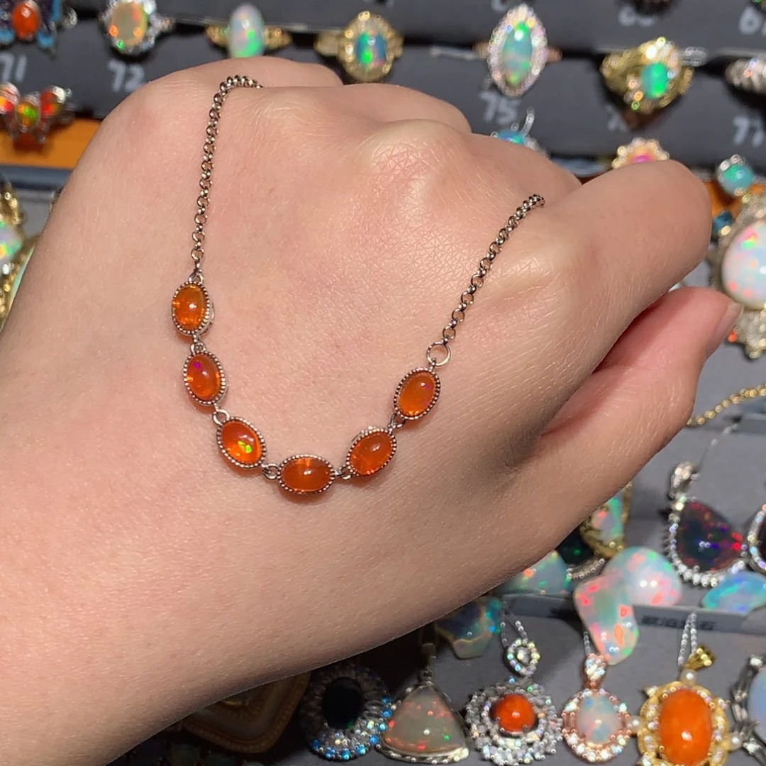 欧泊福利手链银S925镶嵌