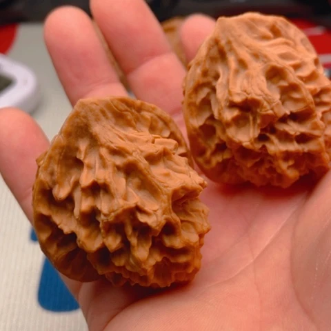 用***4把件文玩核桃龙纹