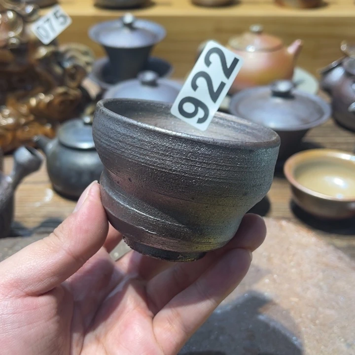 手工制作柴烧茶杯922