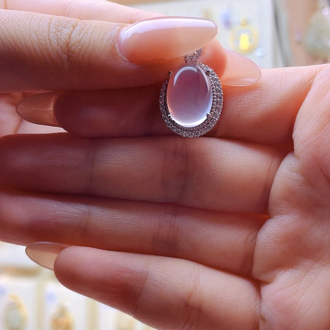 晶***新银S925镶嵌吊坠(赠链)水晶