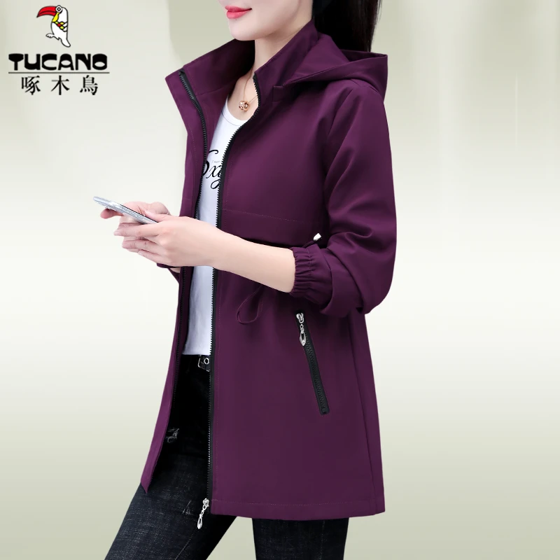 啄木鸟卡其色风衣女款休闲新款春装外套妈妈早春上衣