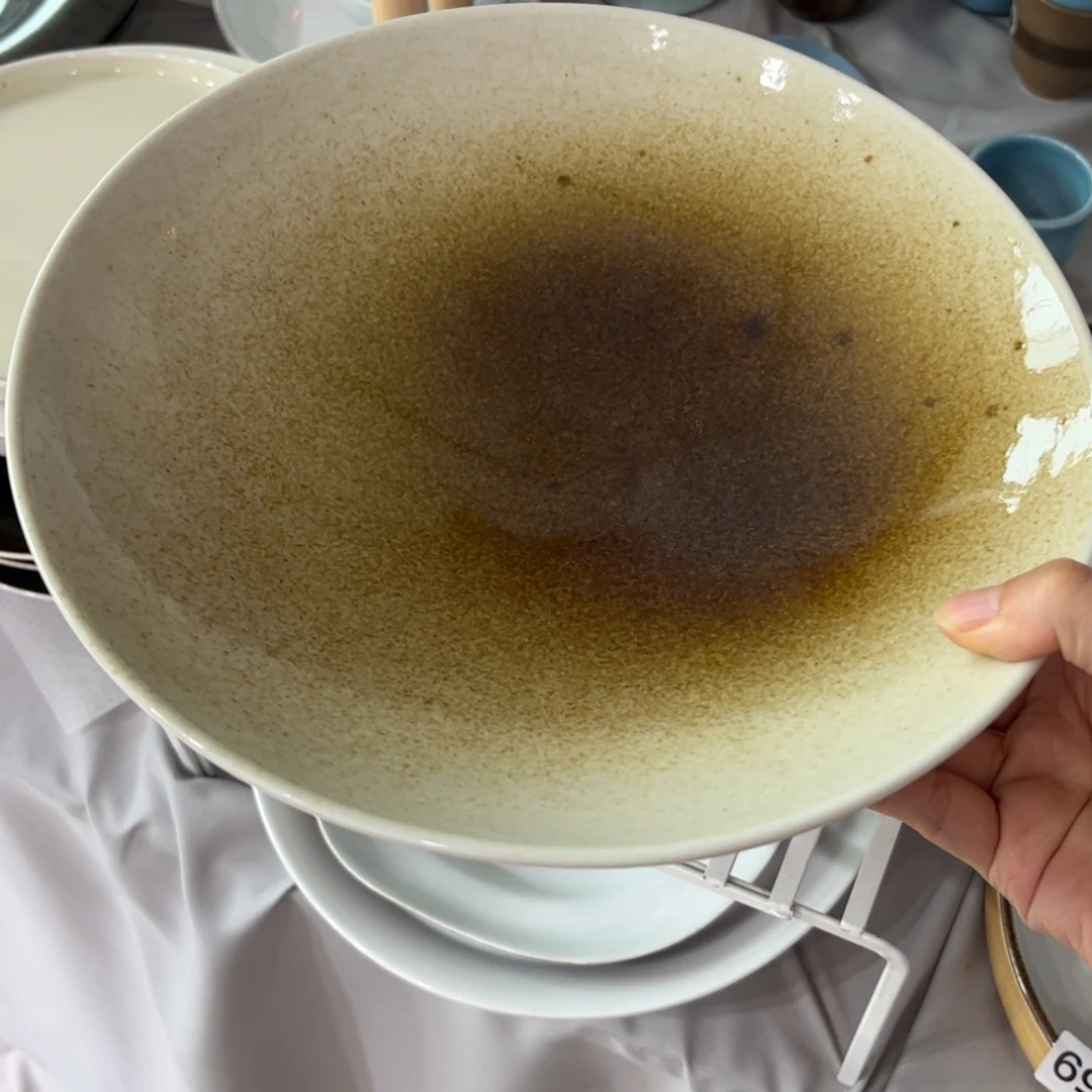 瓷景德镇粗陶复古盘碗微瑕