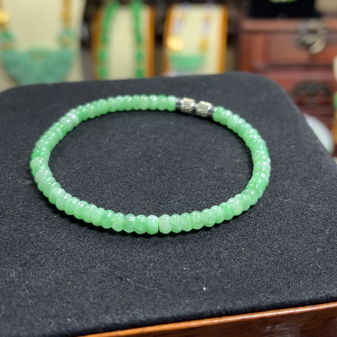 翡翠未镶嵌颈饰天然翡翠手链