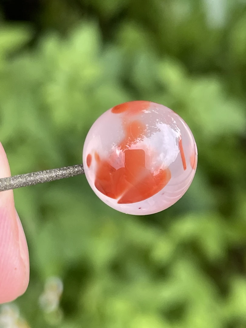 精品南红玛瑙圆珠配饰单珠14mm高冰飘花单珠默认微小毛裂