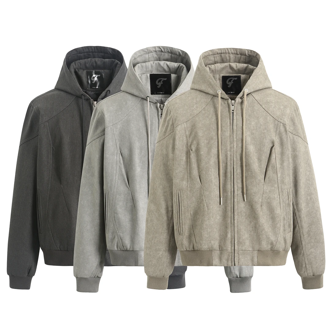 GOSNACE/GOS 连帽翼春秋硬挺廓形高级感百搭座山雕短款夹克外套