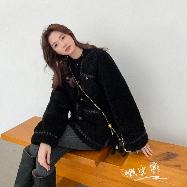 MLYZ2403中长小香风毛毛外套