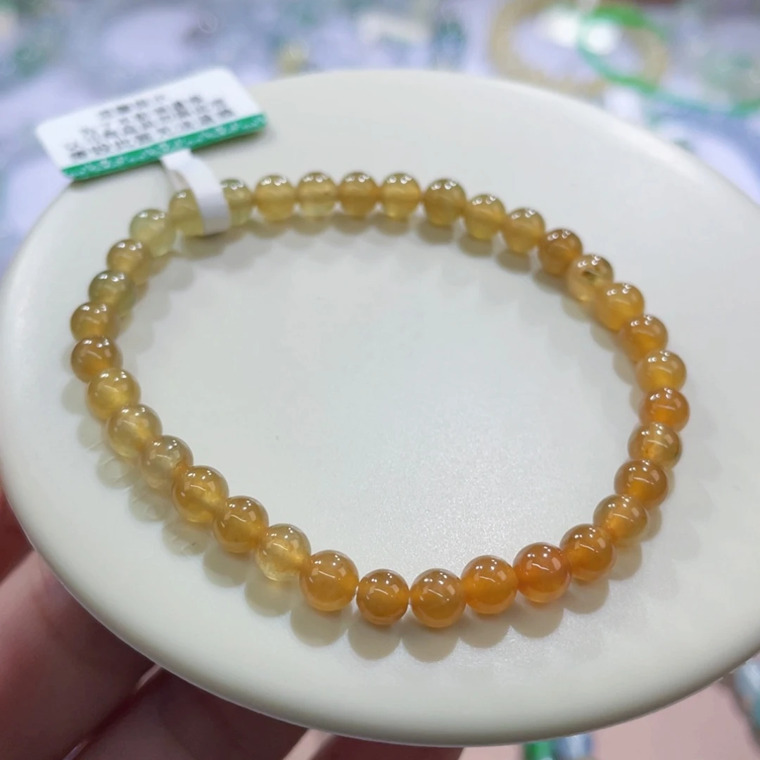 未镶嵌手链翡翠冰胶渐变橘卡5