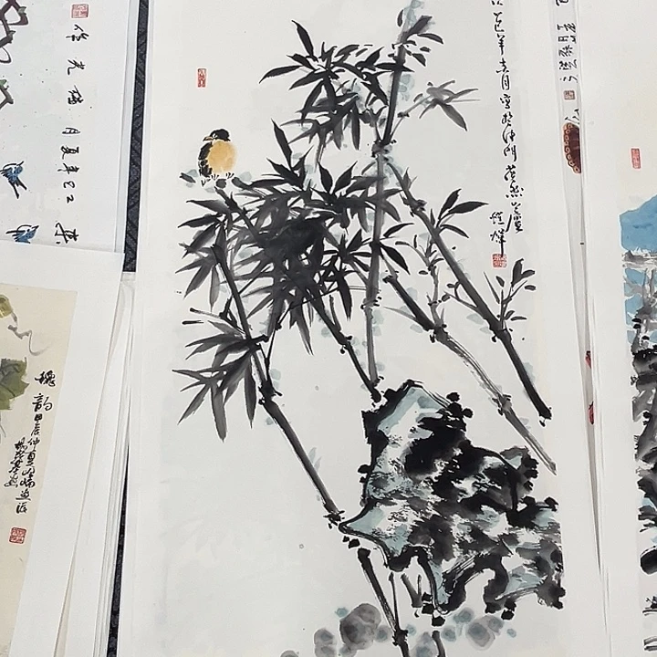 国画四尺花鸟作品m