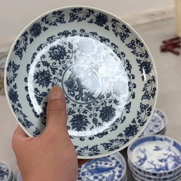 瓷片青花缠枝莲大胡乘景德镇