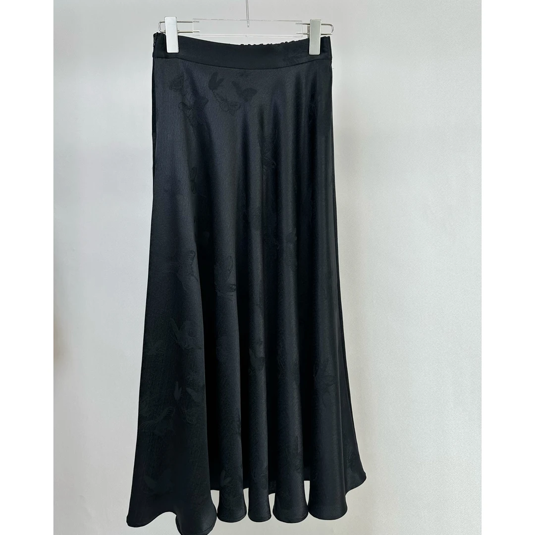 木目mumu【上久楷】提花凯特缎 晴春蝶戏 斜裁伞裙