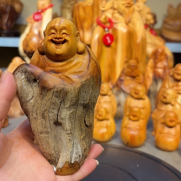 柏木太行崖柏弥勒佛