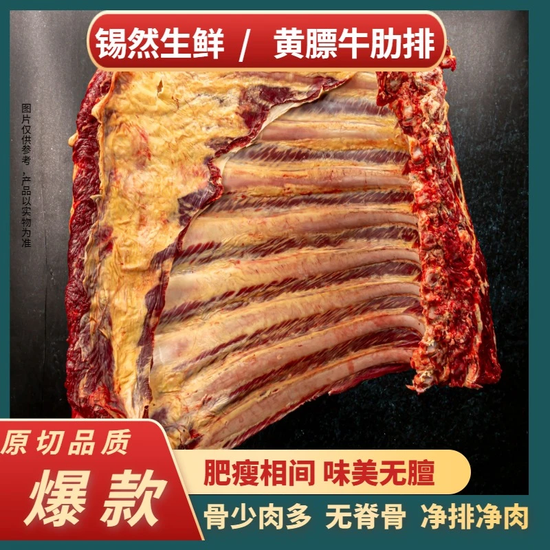 锡然黄膘牛排 新鲜牛肉 带骨牛肋排 牛排骨生鲜 顺丰包邮