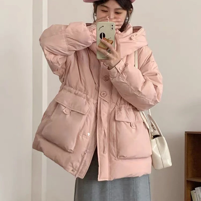 新品高端连帽上衣外套 新款加厚保暖时尚宽松韩版百搭外套 8806