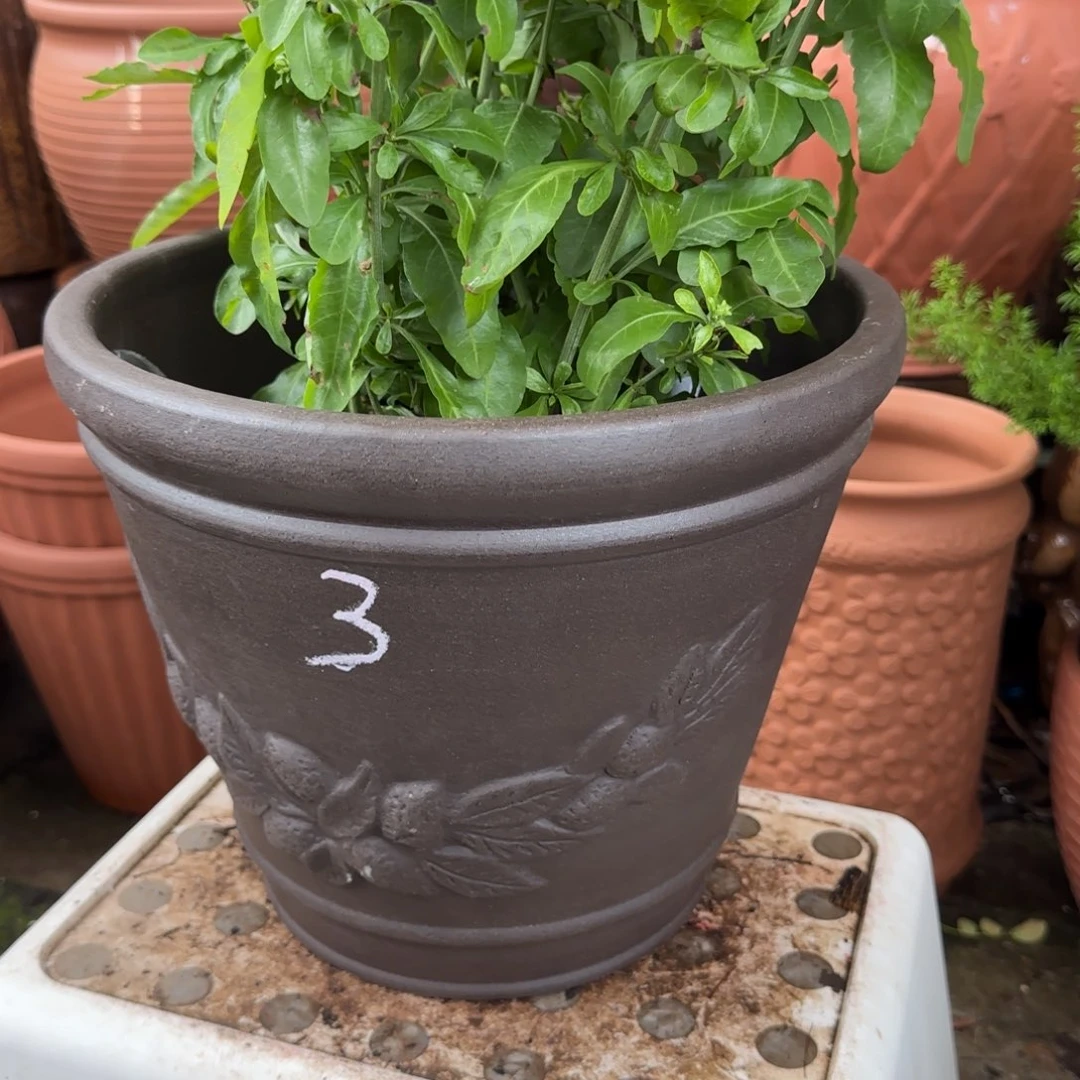 紫砂花盆口30高24宜兴紫砂