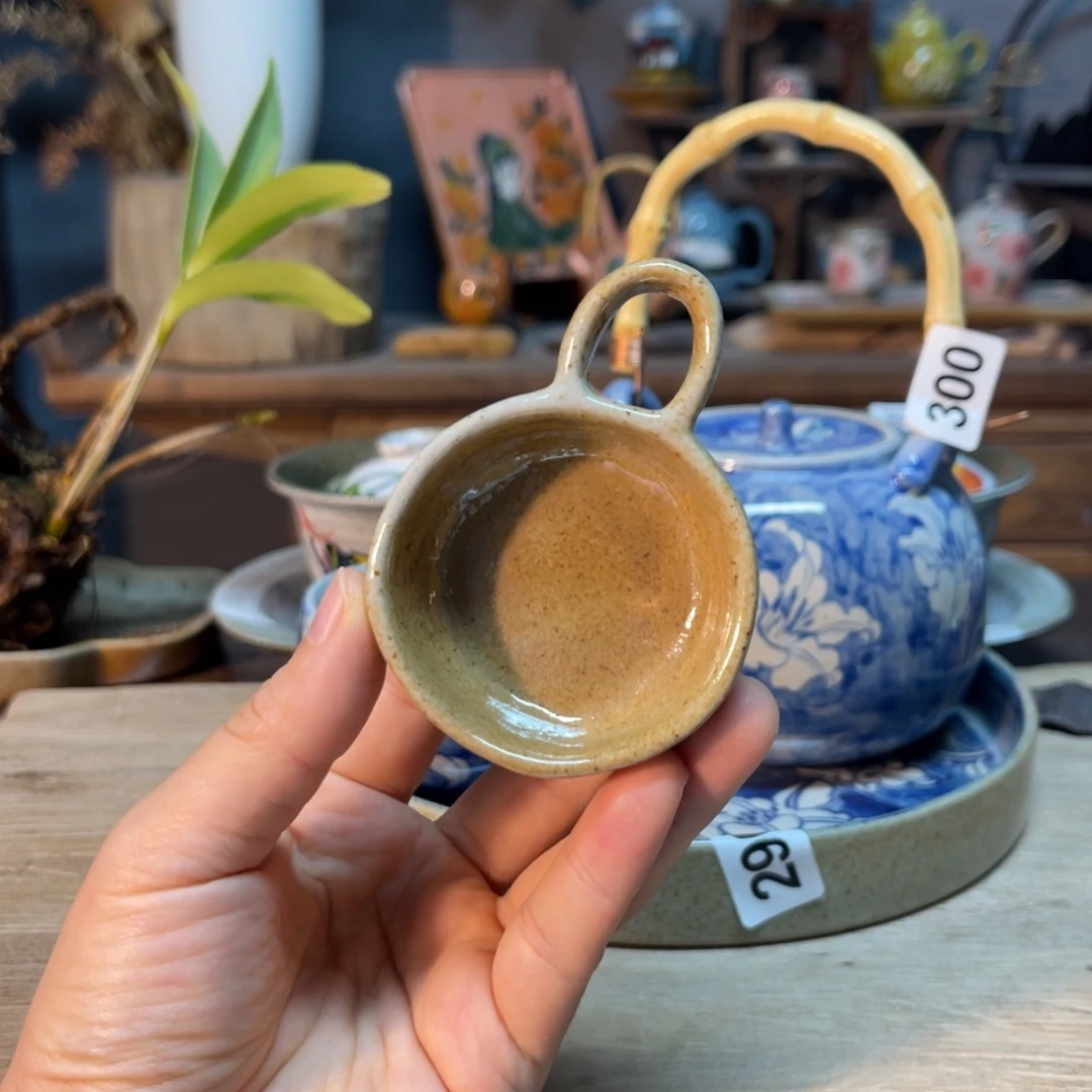 初***见壶素浅陶瓷手工手绘