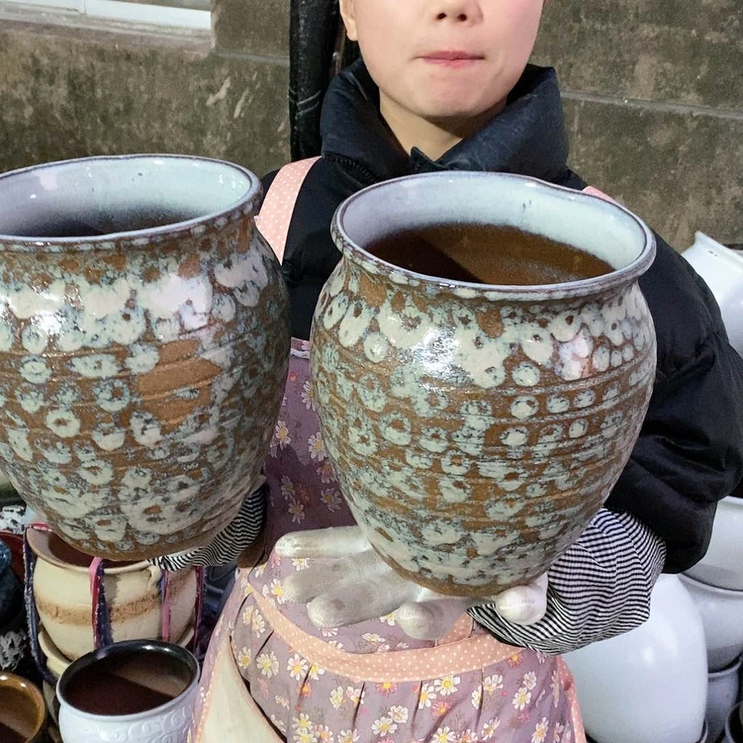 紫砂花盆瑕疵口17高21